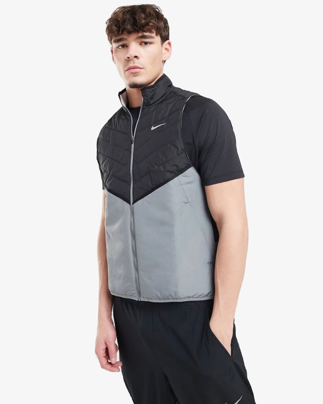 Adanola Padded Oversized Gilet Khaki Green
