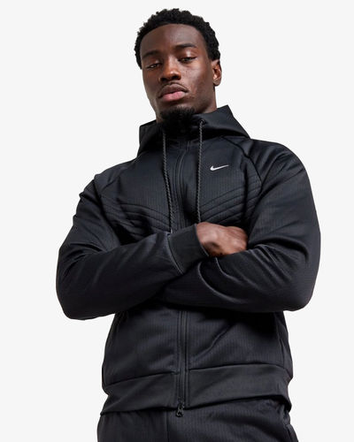 激安単価で Full Therma-FIT Nike Zip Grey Hoodie トップス