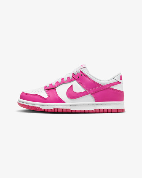 Nike Dunk Low White/Laser Fuchsia