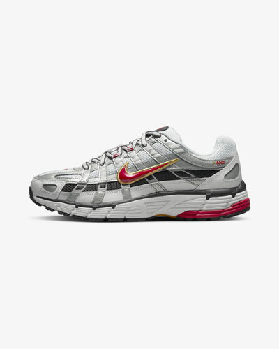 Nike P-6000 White/Metallic Platinum/Dark Charcoal/Varsity Red