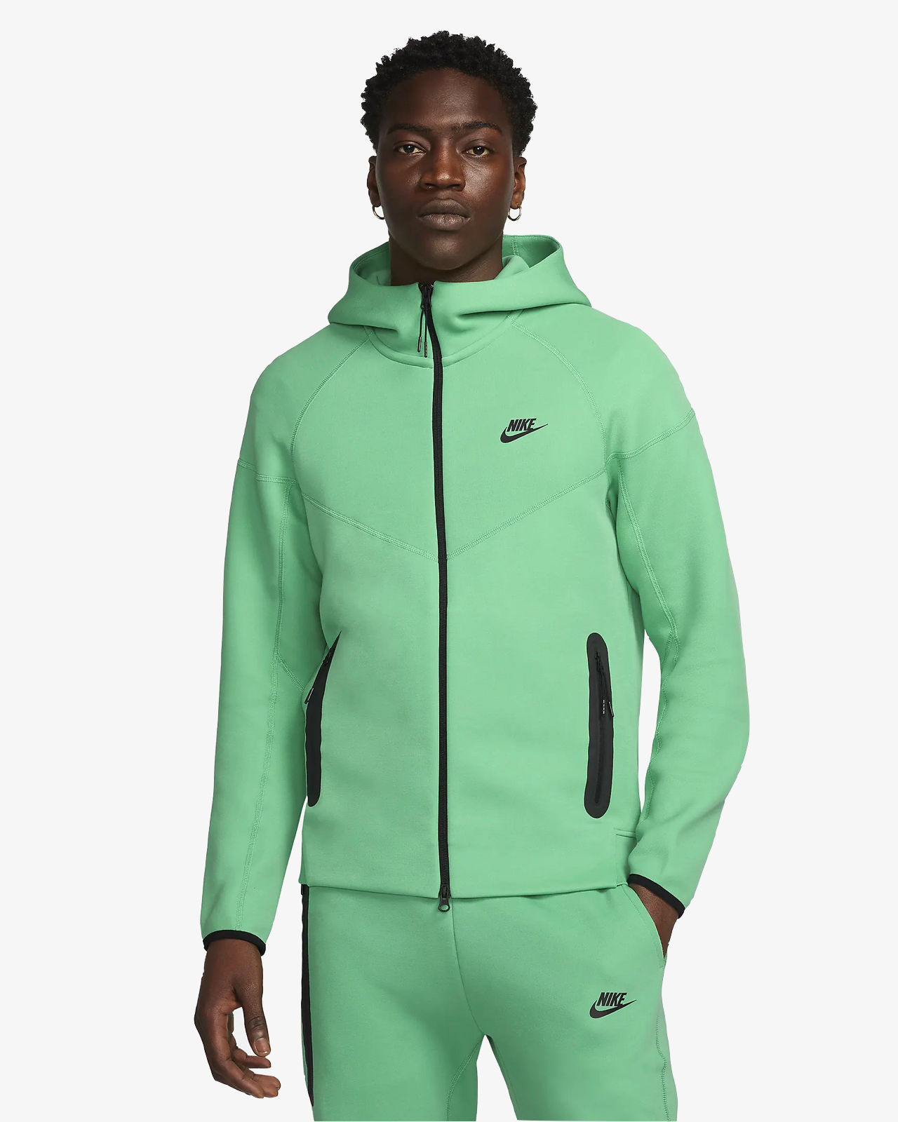 nike tech knit green