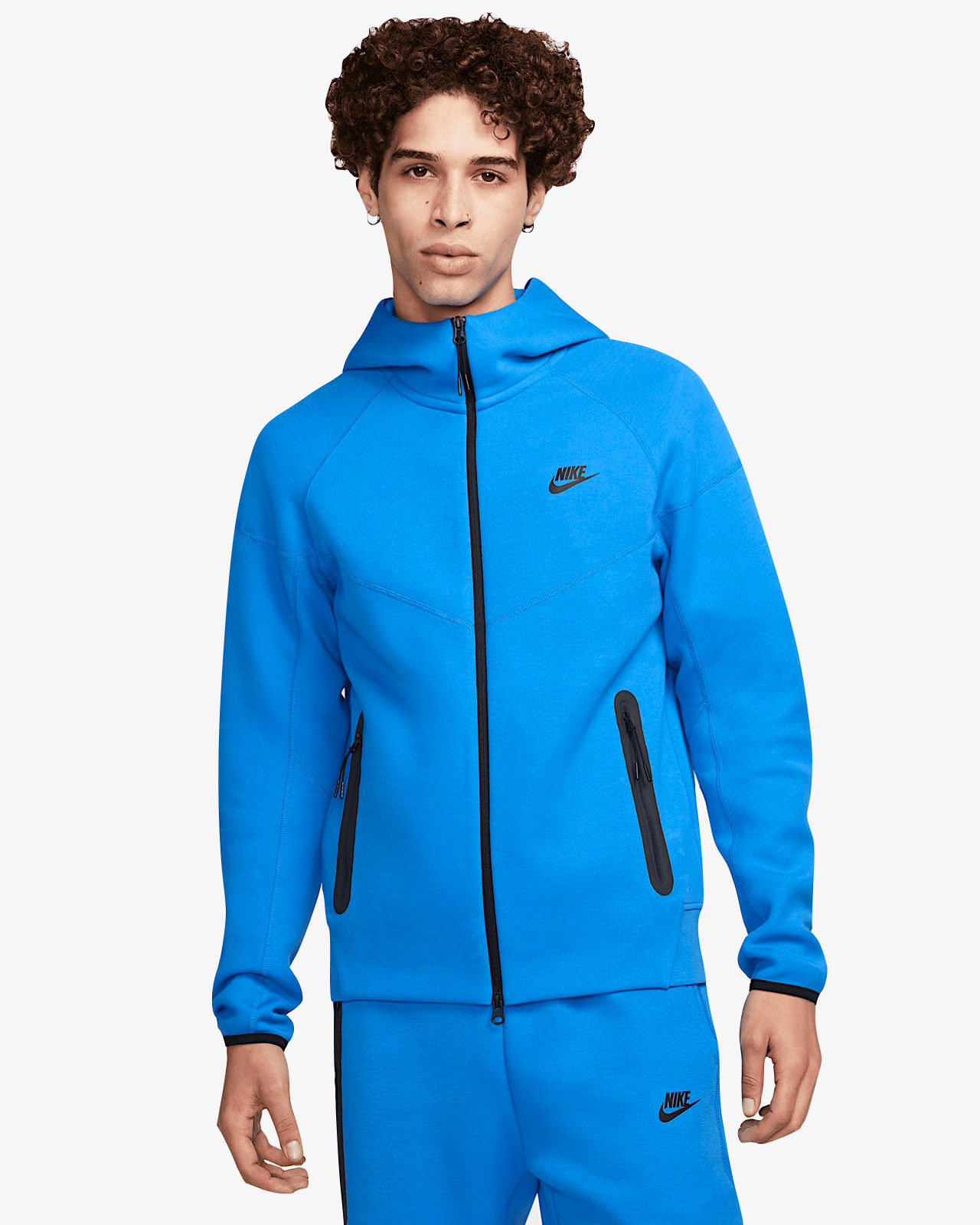 Fleece Tracksuit Ensemble Nike Tech Bleu Nike Sportswear Tech Baby