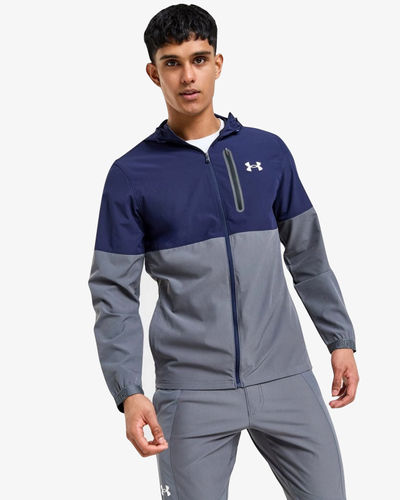 Under Armour Vanish Colour Block Full Zip Hoodie Blue/Grey