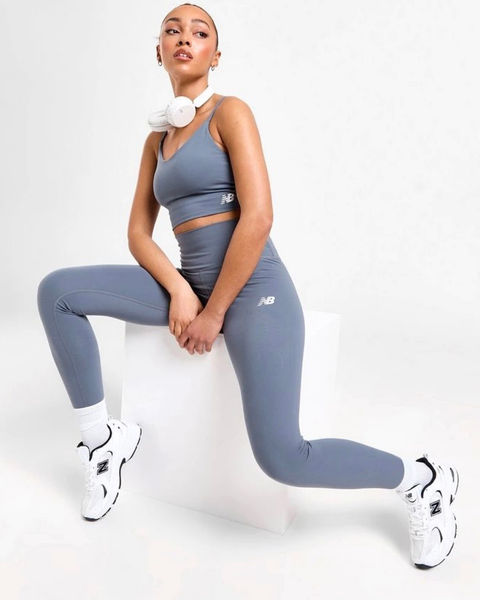 New Balance Logo Tights Blue