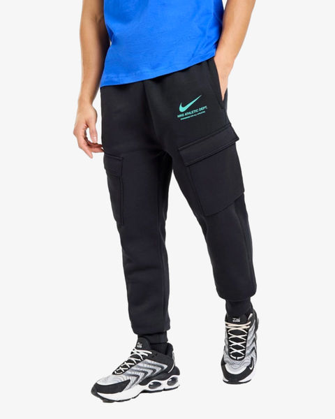 Nike Athletic Fleece Cargo Joggers Black/Cyan