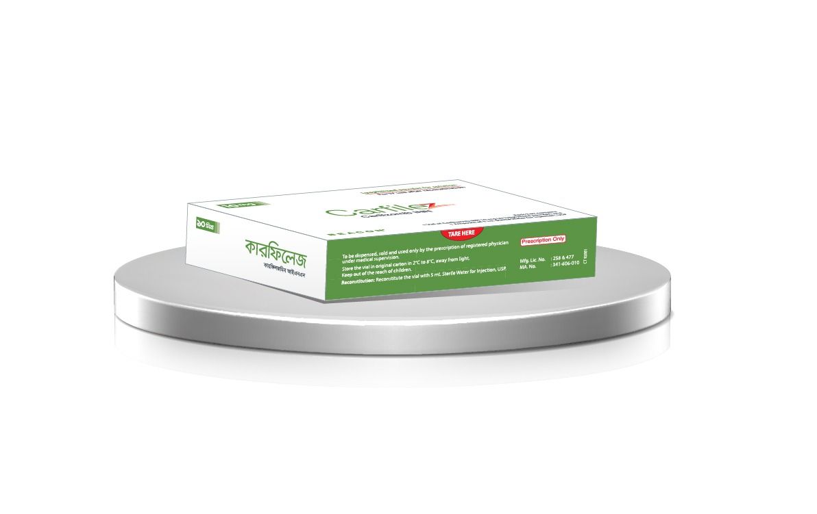 Carfilez 10 mg/vial Packaging