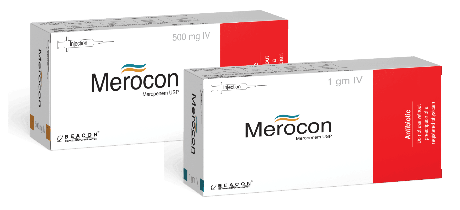 Merocon 500 mg/vial Packaging