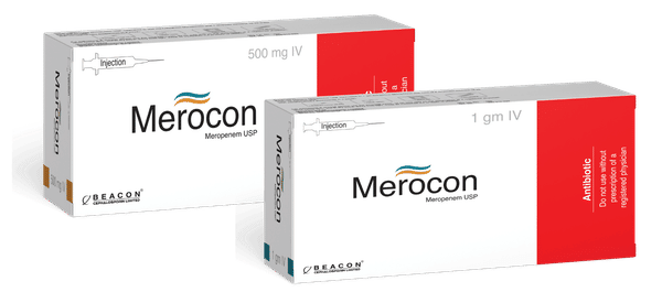 Merocon 1 gm/vial Packaging