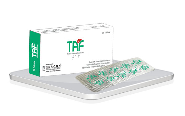 TAF 25 mg Packaging