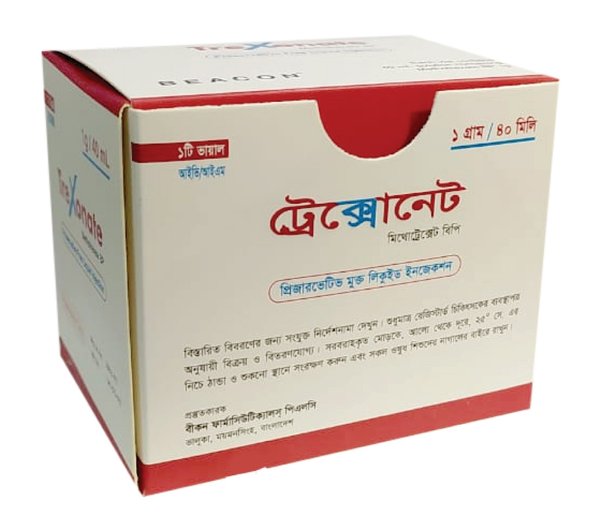 Trexonate 2.5 mg Packaging