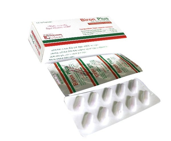 Biron Plus 150 mg+0.5 mg+61.8 mg Packaging
