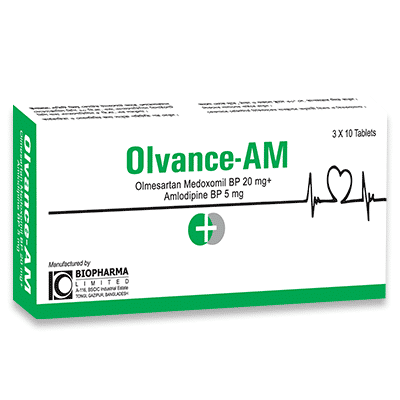 Olvance-AM 5 mg+20 mg Packaging