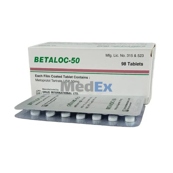 Betaloc 50 mg Packaging