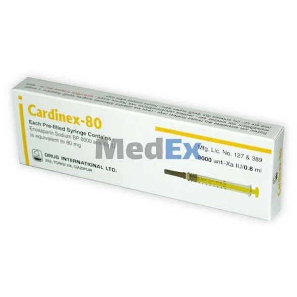 Cardinex 8000 Anti-Xa IU/0.8 ml Packaging