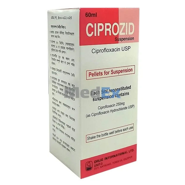 Ciprozid 250 mg/5 ml Packaging