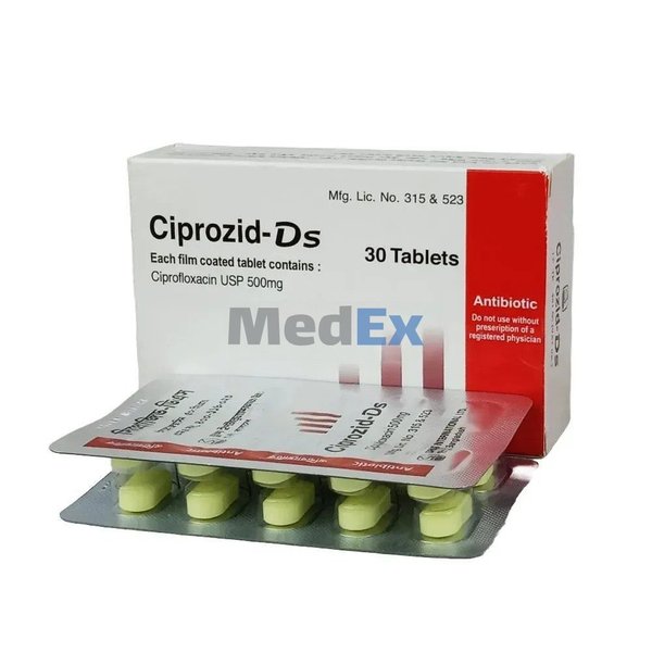 Ciprozid-DS 500 mg Packaging