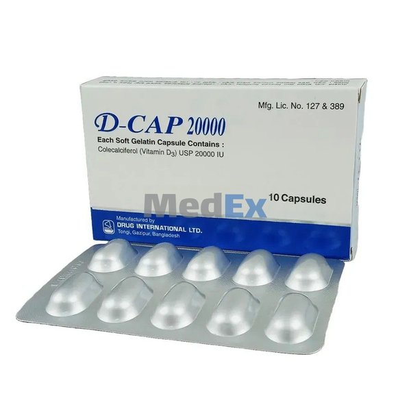 D-Cap 20000 IU Packaging