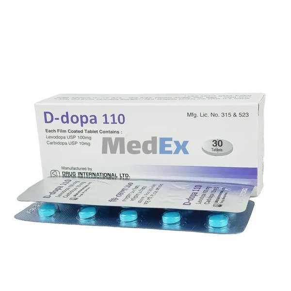 D-Dopa 100 mg+10 mg Packaging