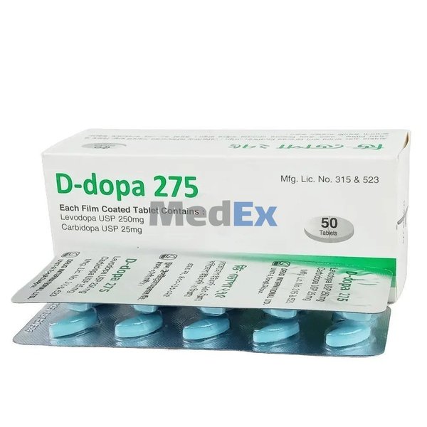 D-Dopa 250 mg+25 mg Packaging