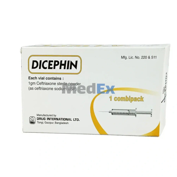 Dicephin 1 gm/vial Packaging