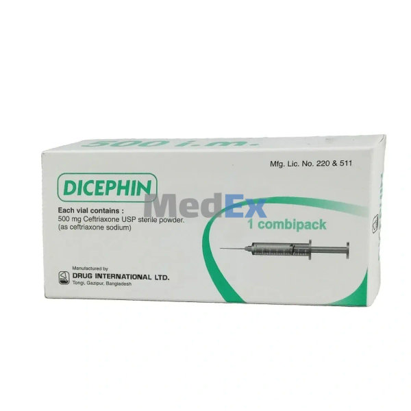 Dicephin 500 mg/vial Packaging