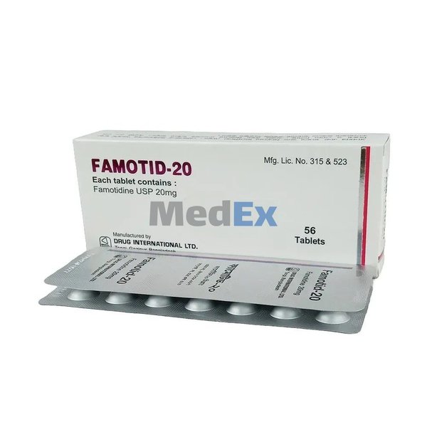 Famotid 20 mg Packaging