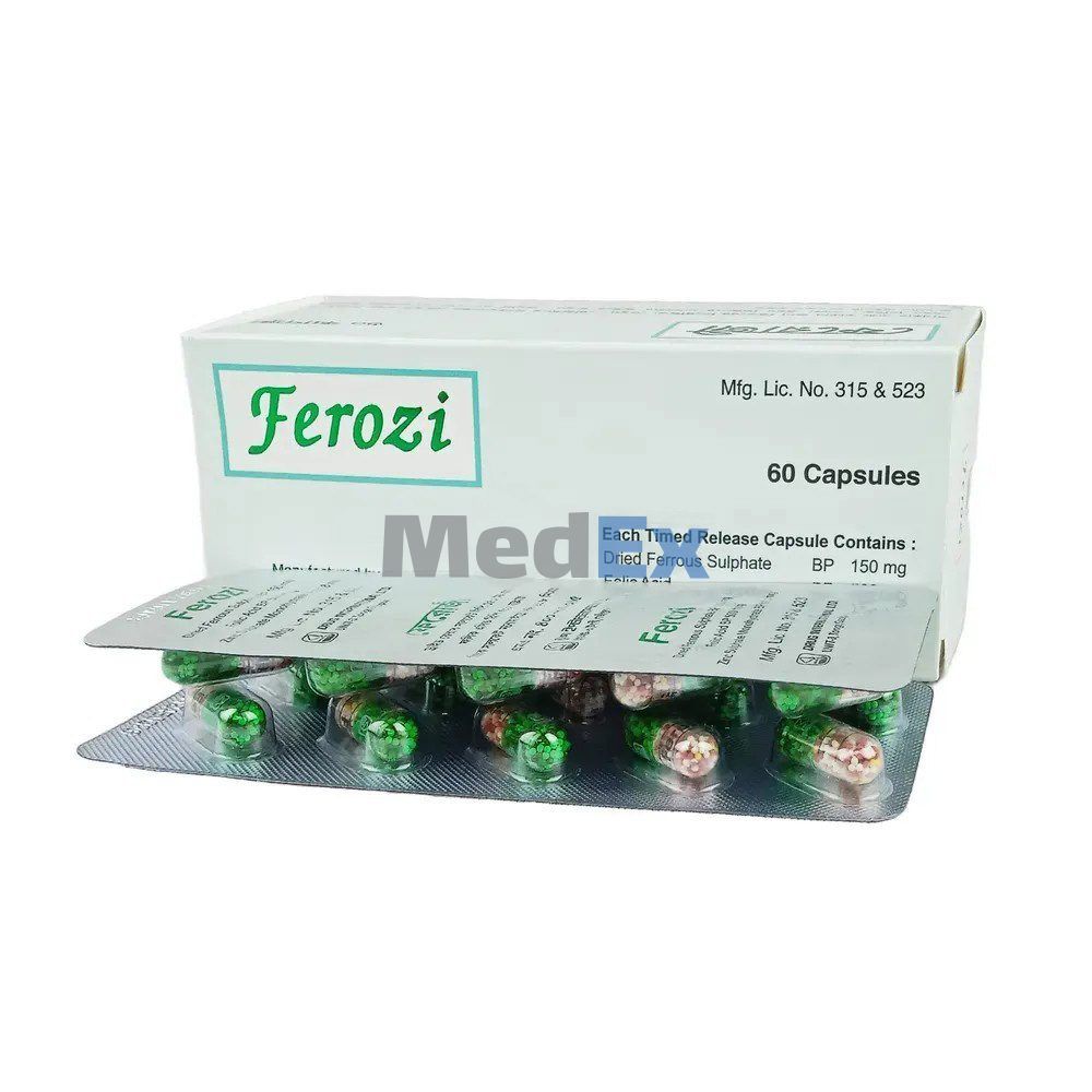 Ferozi 150 mg+0.5 mg+61.8 mg Packaging