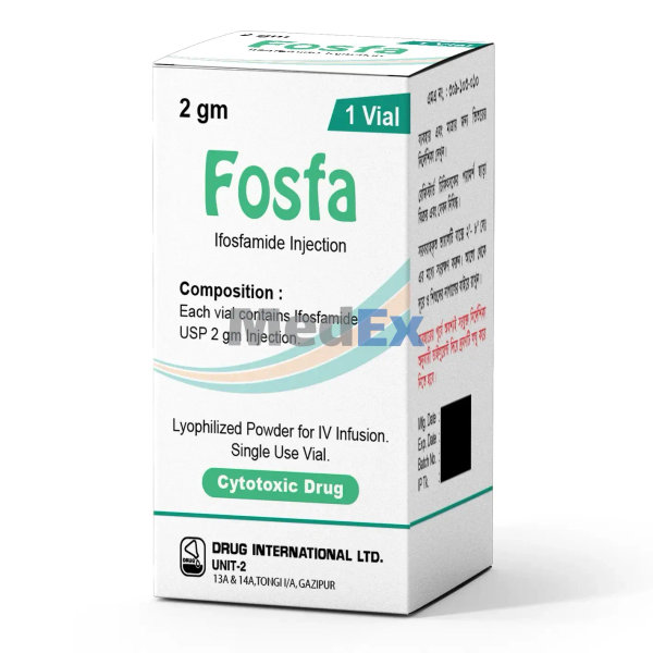 Fosfa 2 gm/vial Packaging