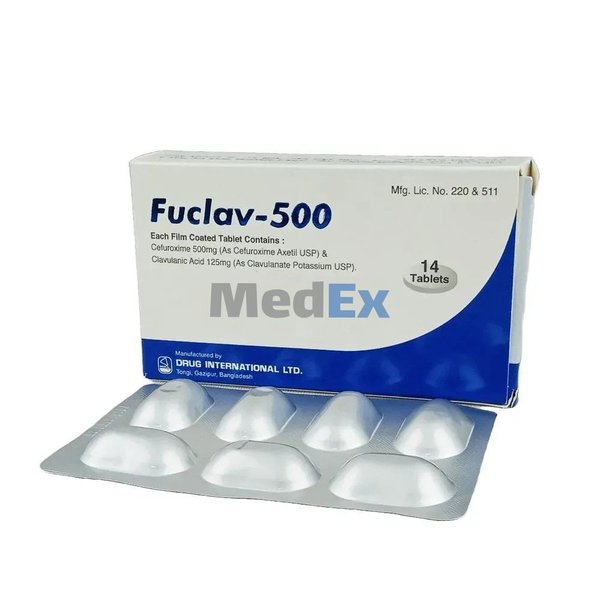 Fuclav 500 mg+125 mg Packaging
