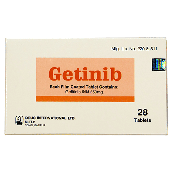 Getinib 250 mg Packaging