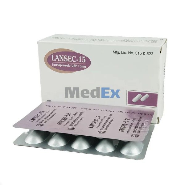 Lansec 15 mg Packaging