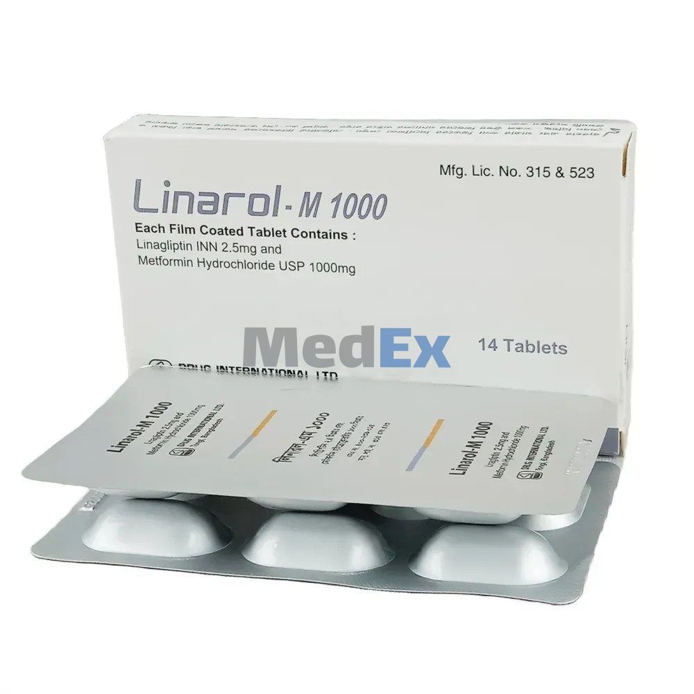 Linarol-M 2.5 mg+1000 mg Packaging