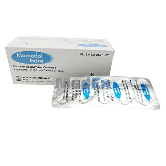 Momodol Extra 500 mg+65 mg Packaging