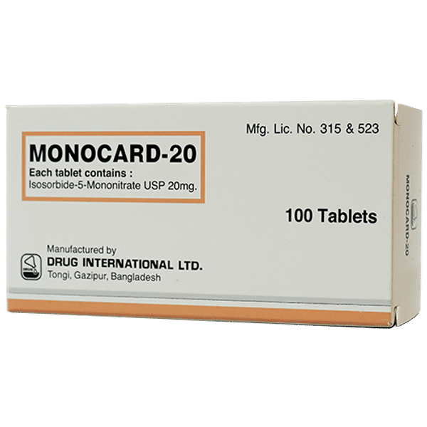 Monocard 20 mg Packaging