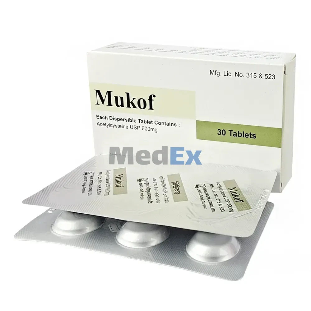 Mukof 600 mg Packaging