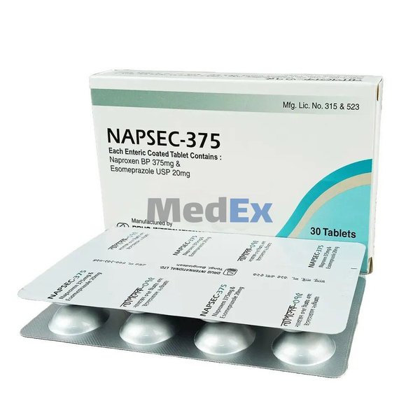 Napsec 375 mg+20 mg Packaging
