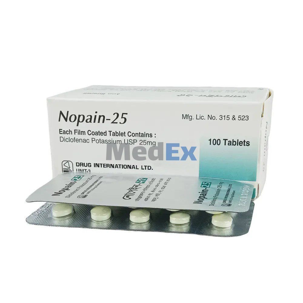 Nopain 25 mg Packaging