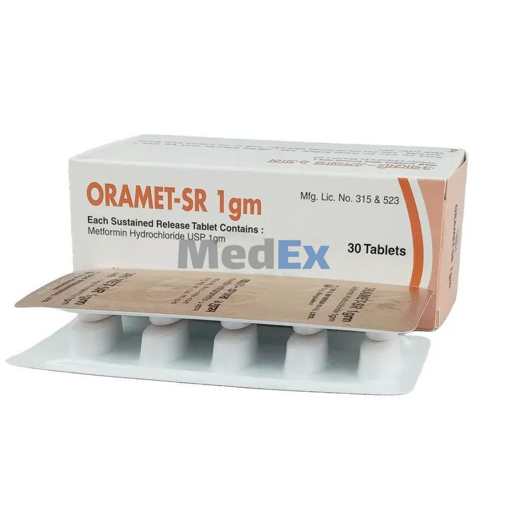 Oramet-SR 1000 mg Packaging