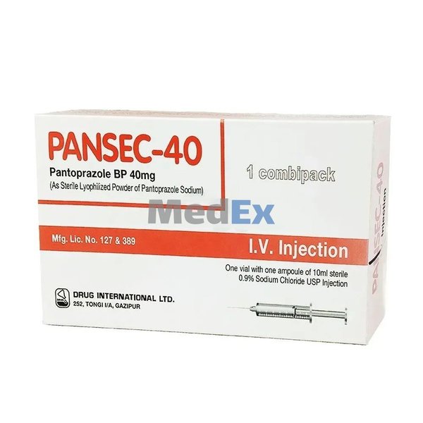 Pansec 40 mg/vial Packaging