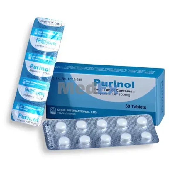 Purinol 100 mg Packaging