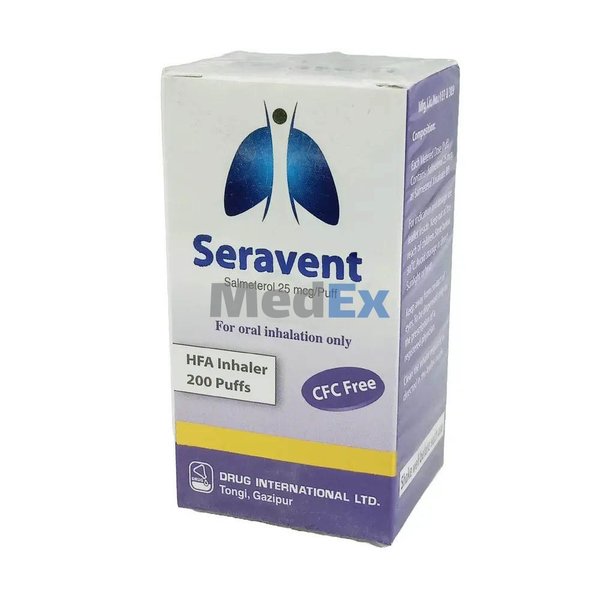 Seravent 25 mcg/puff Packaging