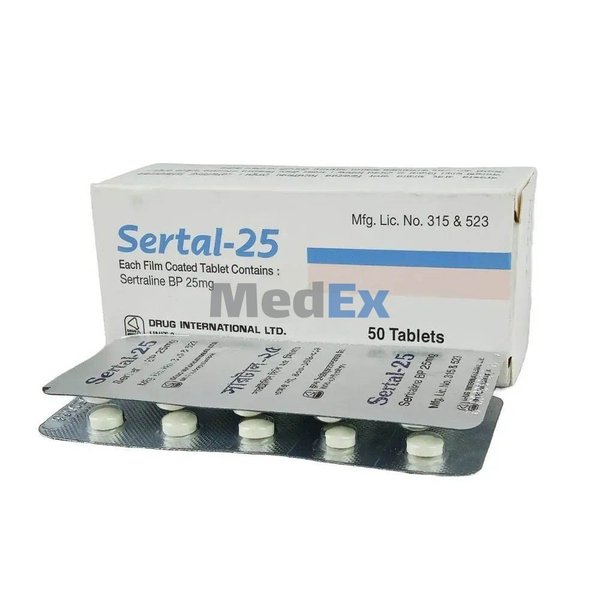 Sertal 25 mg Packaging