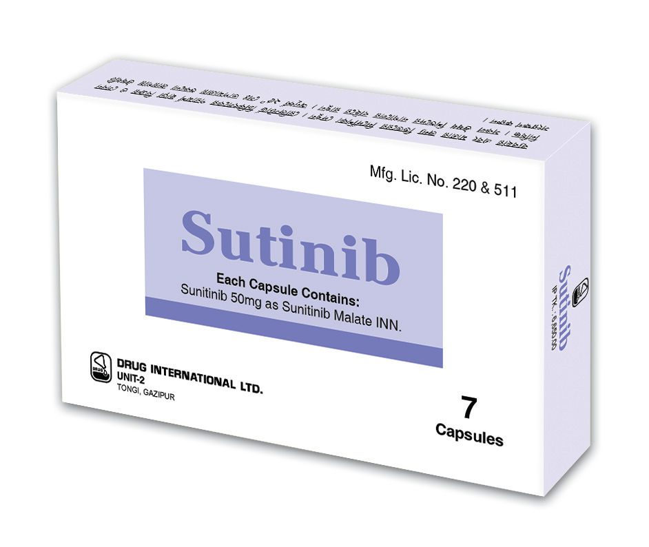 Sutinib 50 mg Packaging