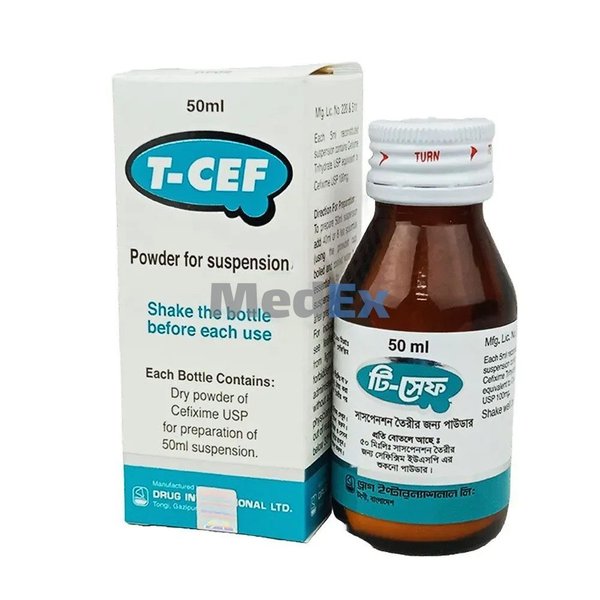 T-Cef 100 mg/5 ml Packaging