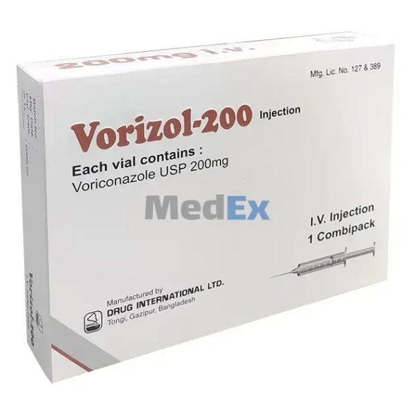 Vorizol 200 mg/vial Packaging