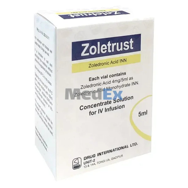 Zoletrust 4 mg/5 ml Packaging