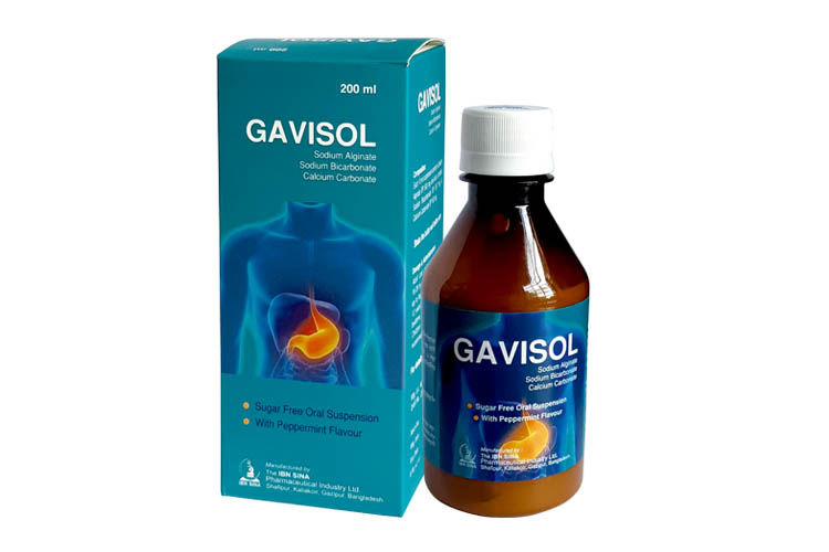 Gavisol (500 mg+267 mg+160 mg)/10 ml Packaging
