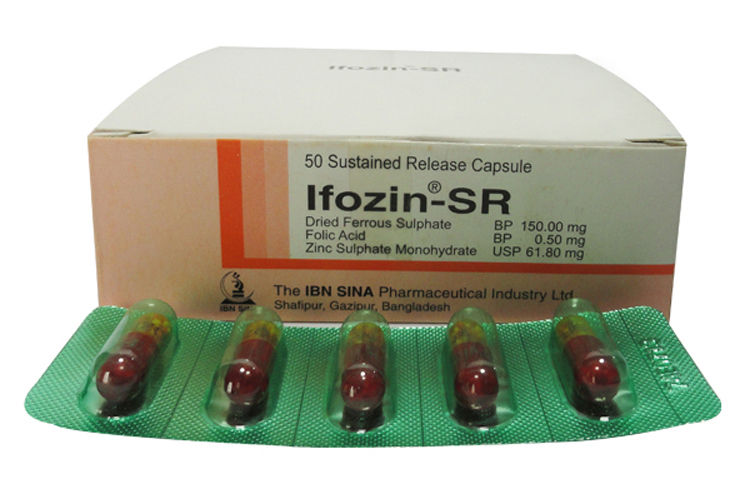 Ifozin-SR 150 mg+0.5 mg+61.8 mg Packaging