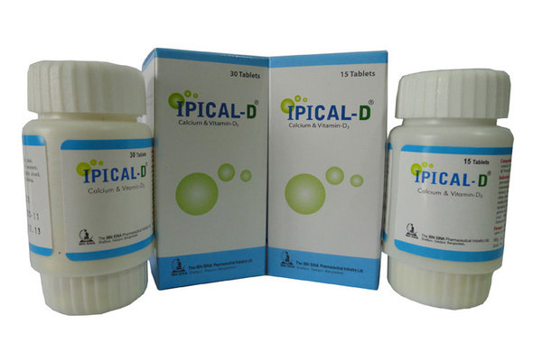 Ipical-D 500 mg+200 IU Packaging