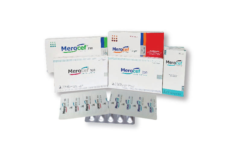 Merocef 750 mg/vial Packaging
